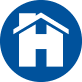 handyman house icon in blue